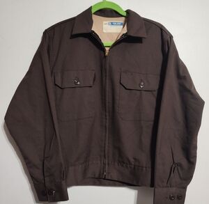 Vintage 40s 50s Mechanics Jacket Lined Workwear Sz Small Union Made Talon Zipper